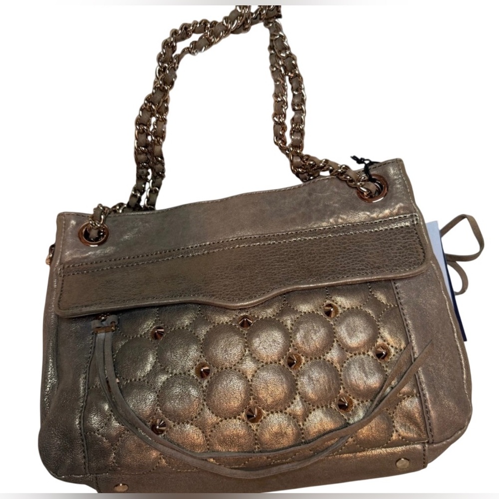 Rebecca Minkoff Rose Gold Shoulder Bag With Dust Bag- A Metallic Must Have